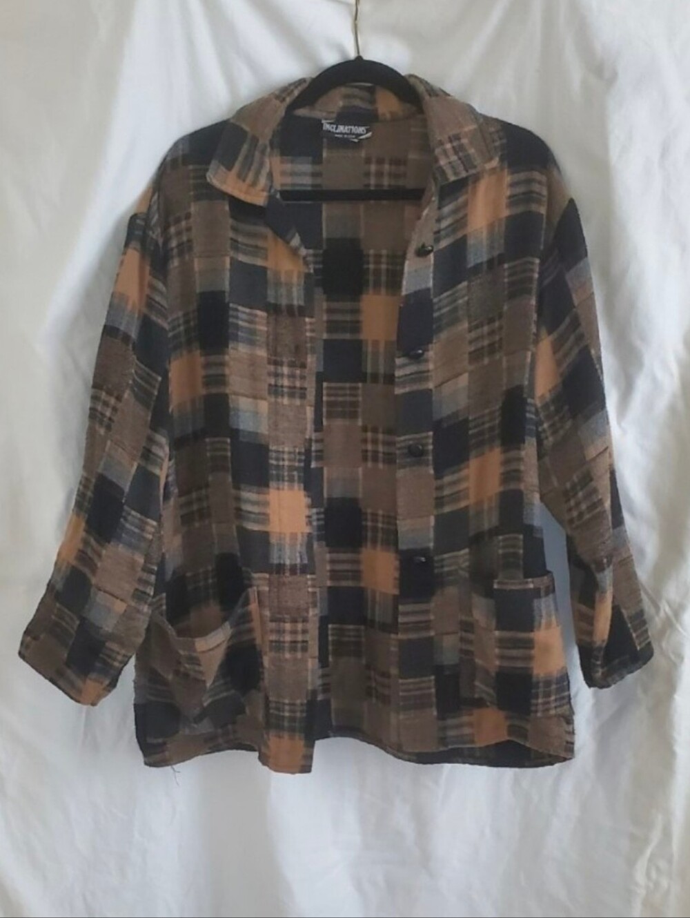Vintage Flannel Shirt Vintage Jacket Plaid Flannel Vintage Size Medium to Large